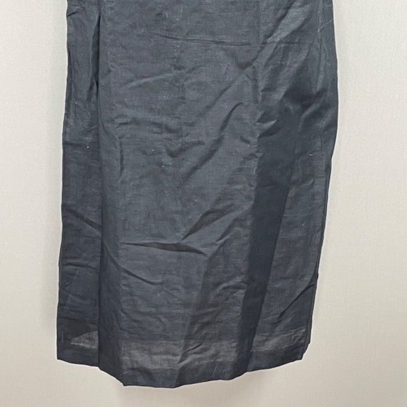 NEW J Crew Dress Womens Small black linen one shoulder shift ruffle preppy - Picture 3 of 10